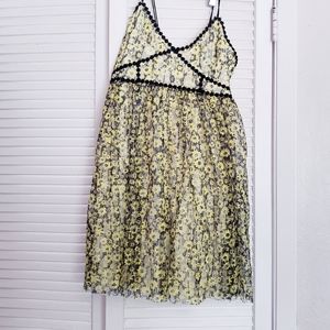 Romeo & Juliet Couture Yellow Floral Daisy Mini Dress M